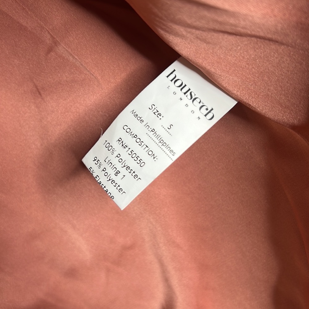 House of CB ‘Loretta’ Blush Pink Satin Off Shoulder Corset Dress NWOT - Picture 8 of 10